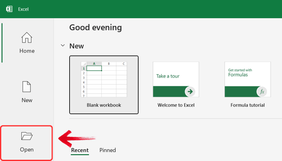 Excel Homepage