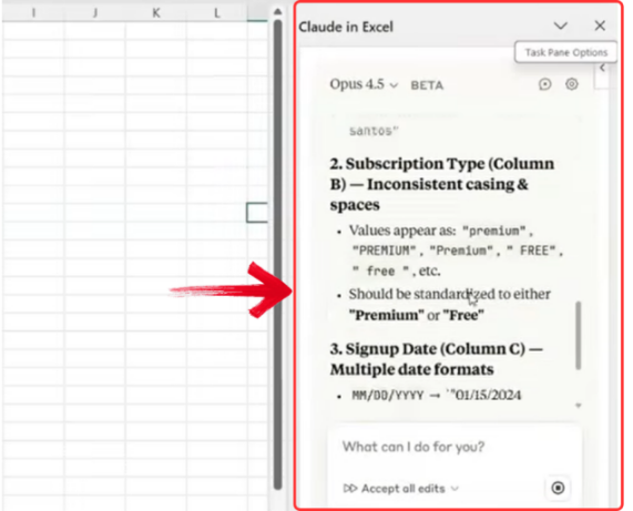 Result generated by Claude in Excel