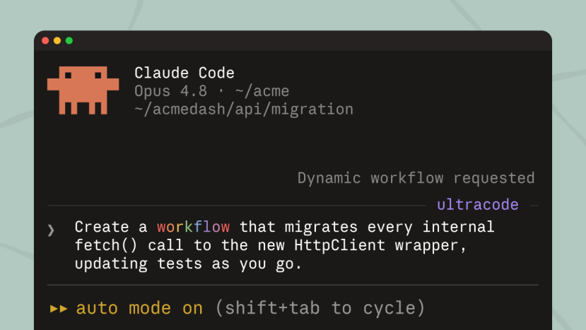 Opus 4.8's Dynamic Workflows